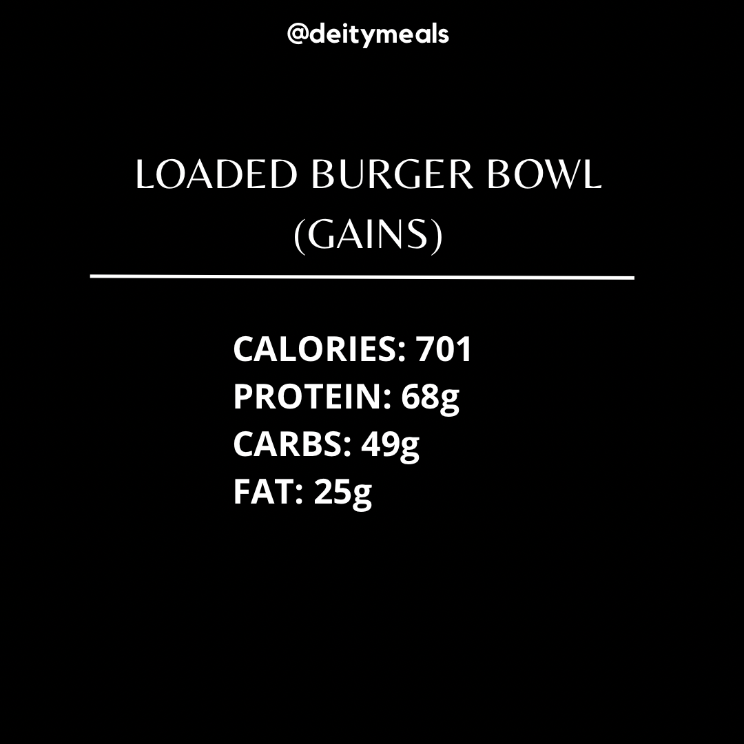Loaded Burger Bowl