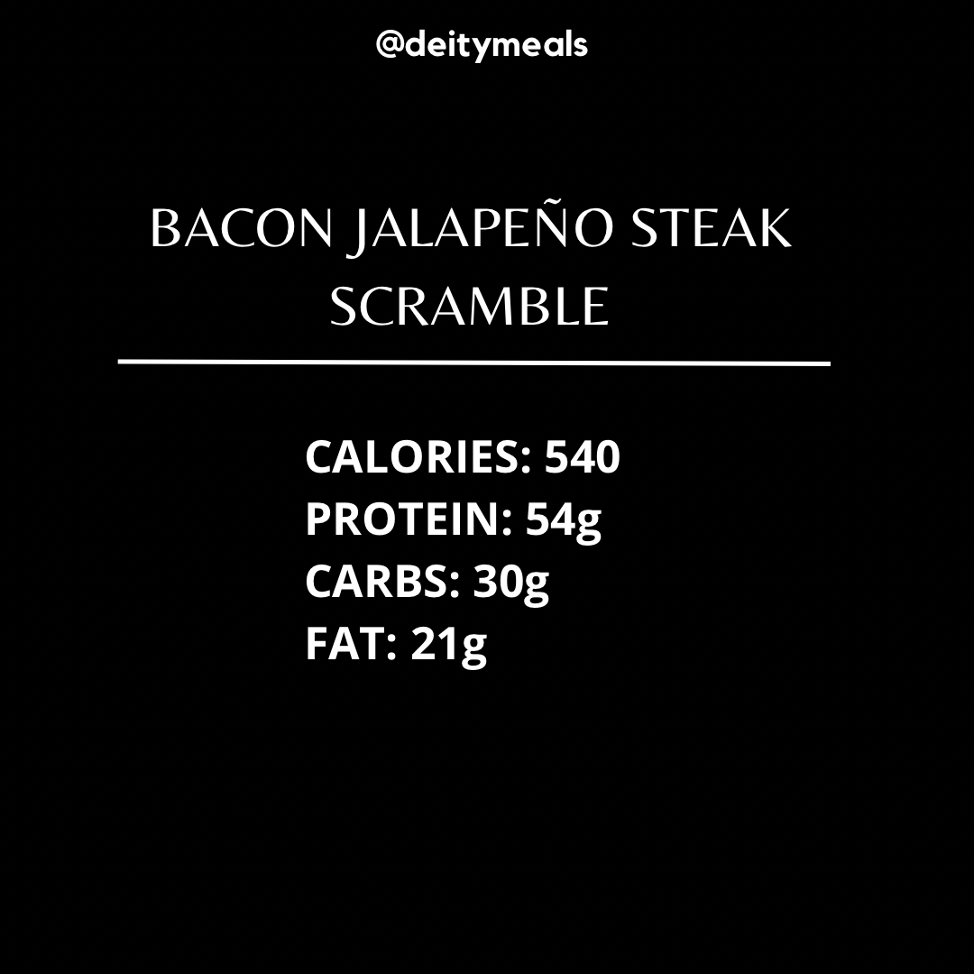 Bacon Jalapeño Steak Scramble