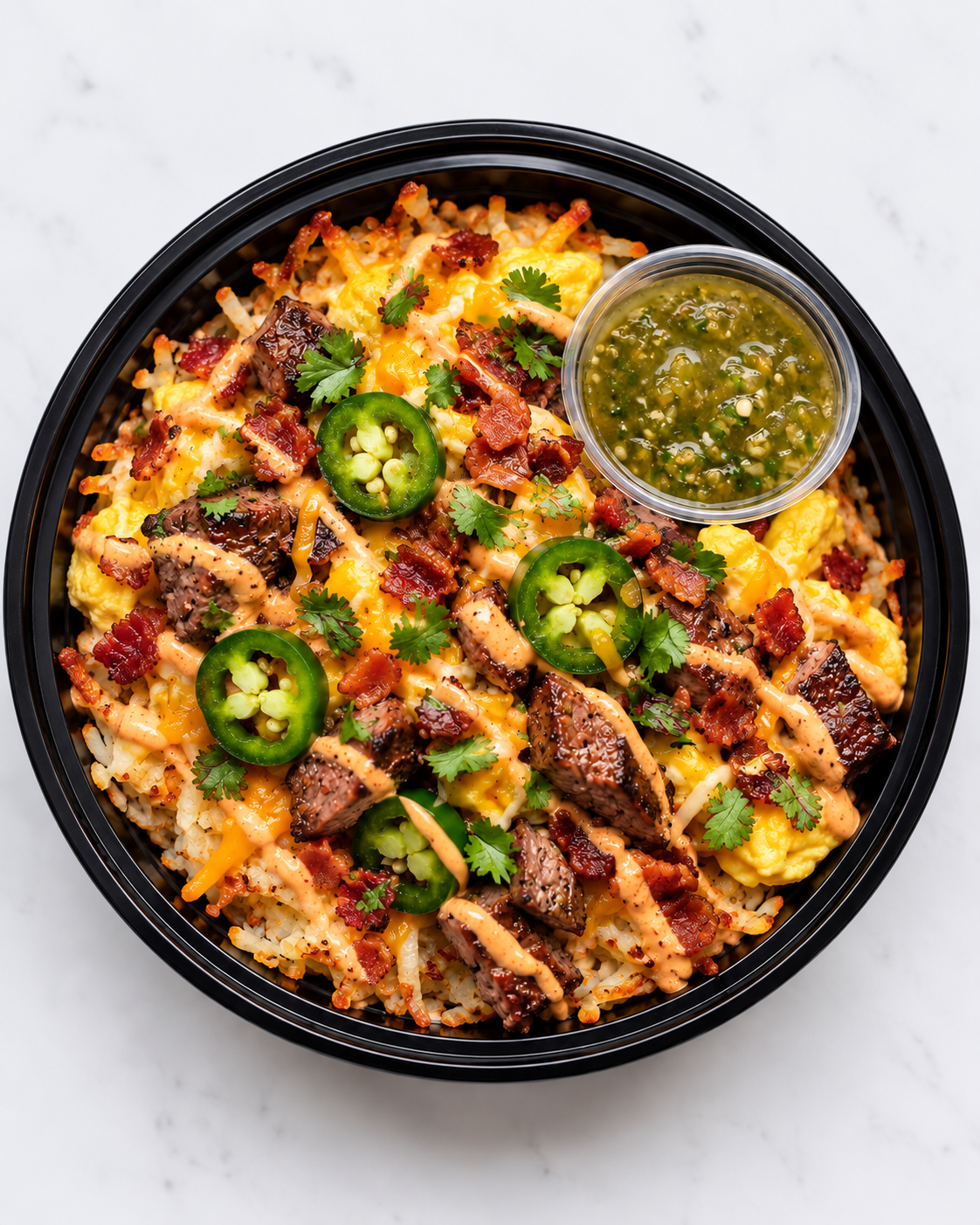 Bacon Jalapeño Steak Scramble
