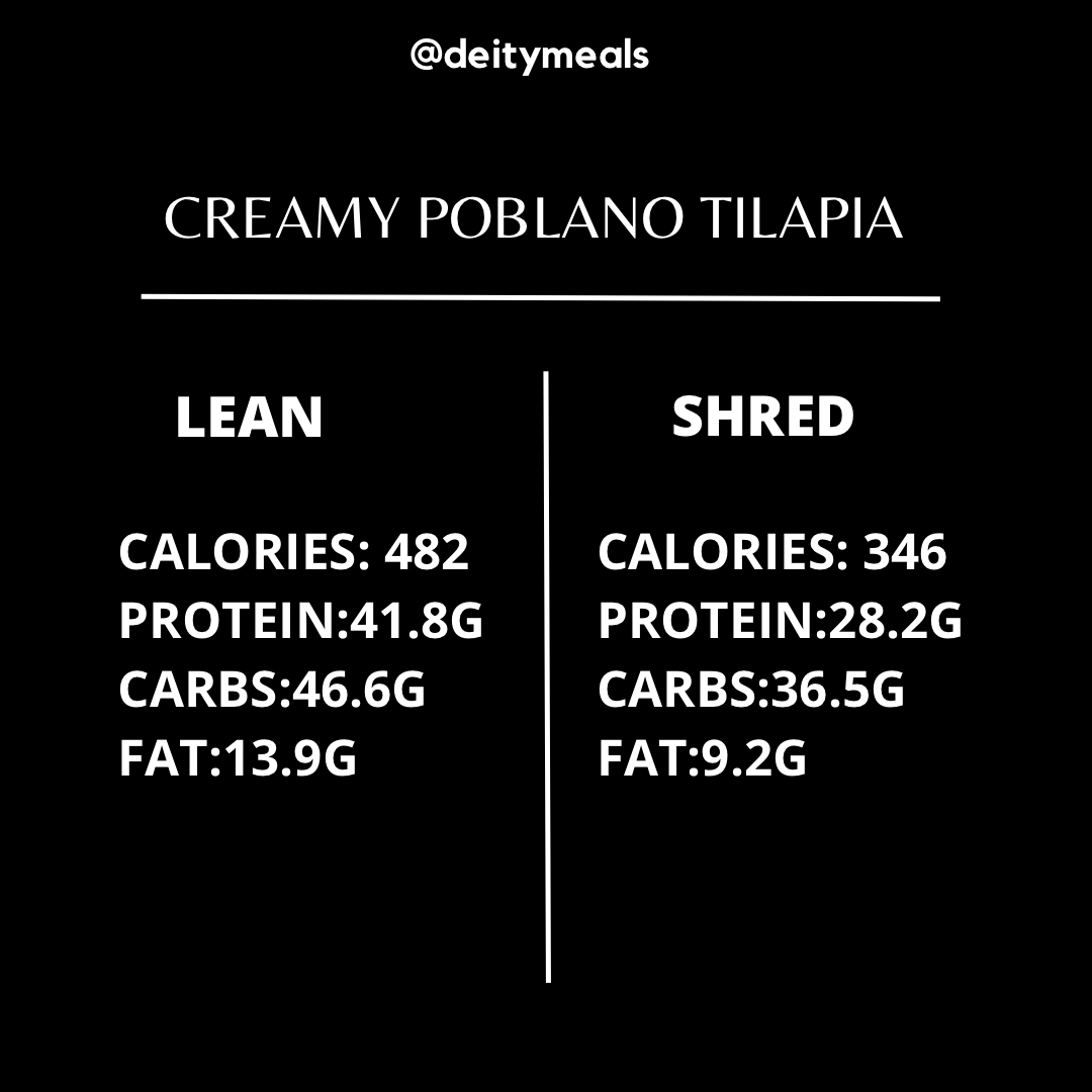 Creamy Poblano Tilapia