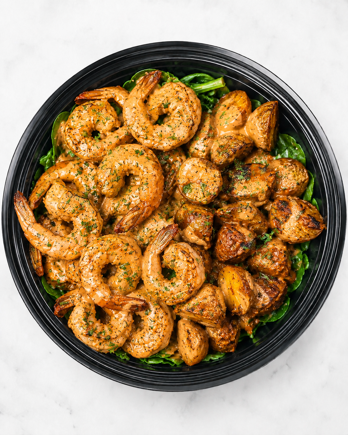 Garlic Butter Potato Shrimp