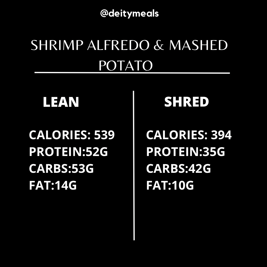Shrimp Alfredo & Mashed Potato