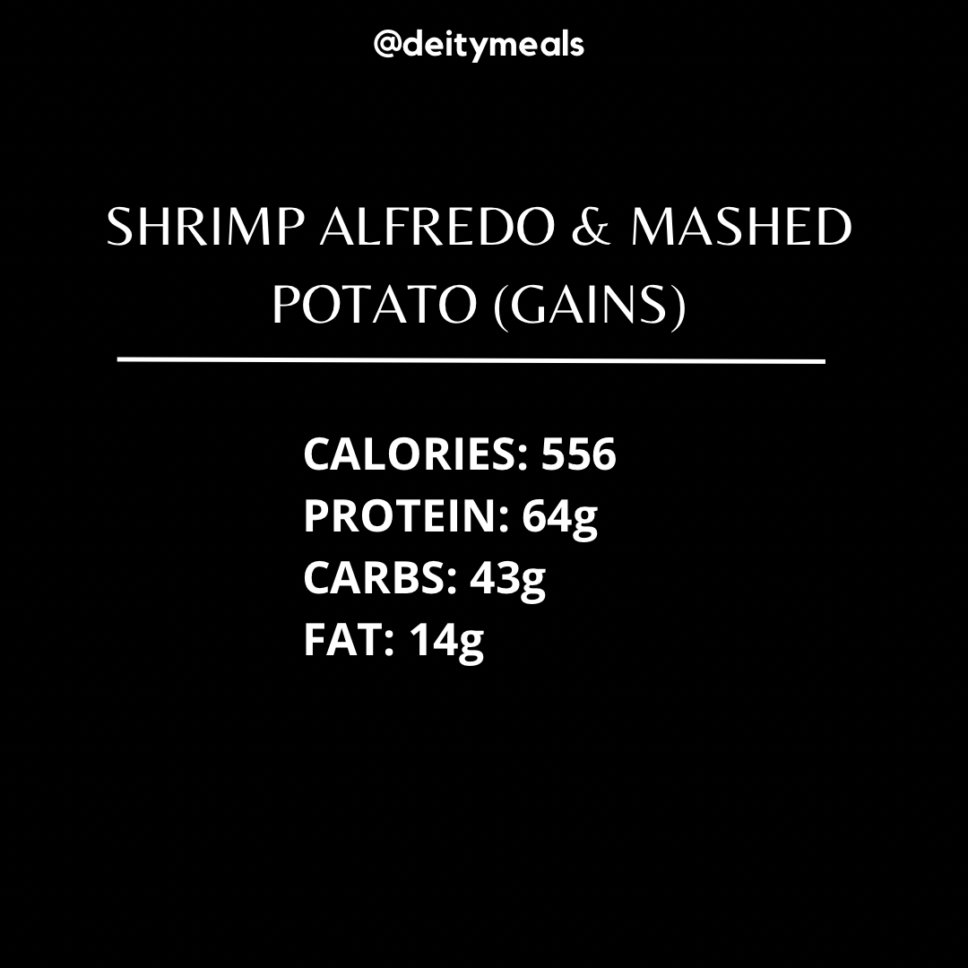 Shrimp Alfredo & Mashed Potato